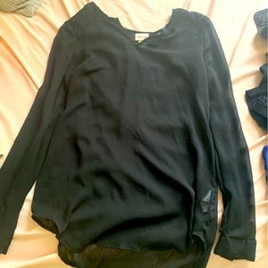Mossimo black sheer medium top